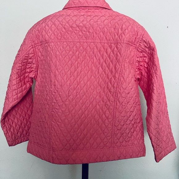 100% Silk Debra deRoo Pink Quilted Jacket Size Small - Picture 6 of 8